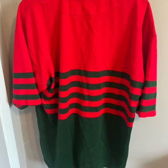 Vintage rugby polo shirt striped colour blocking collar mens XXL - Picture 7 of 7